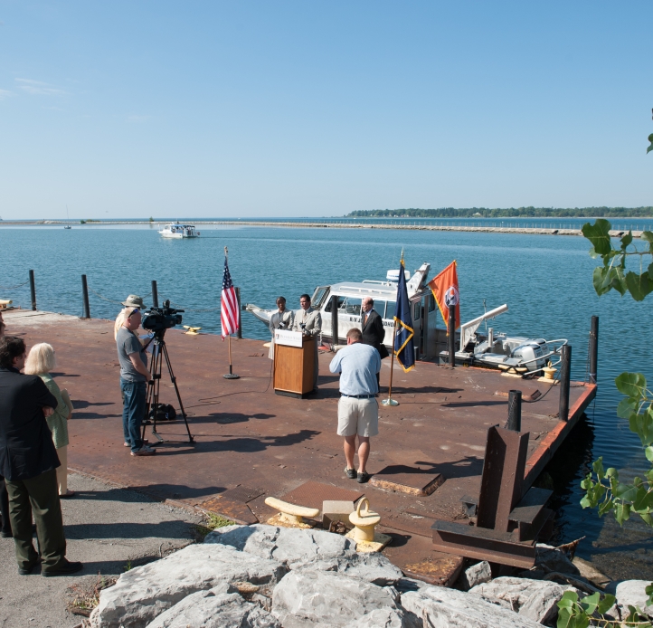 waterfront at the Great lakes Center