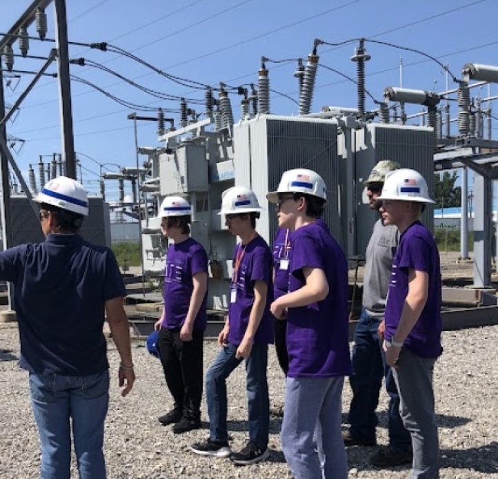 Training at an electrical substation
