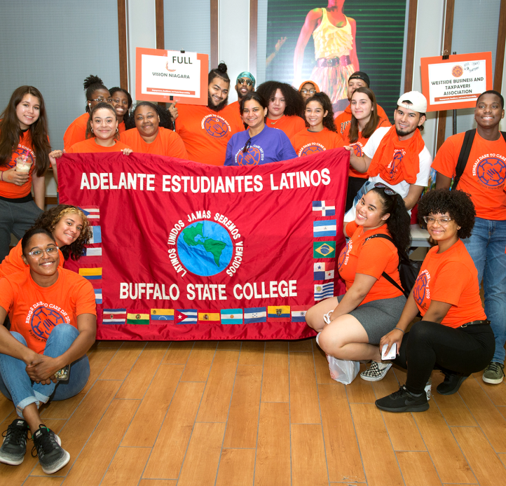 Student organization group on Dare to Care Day