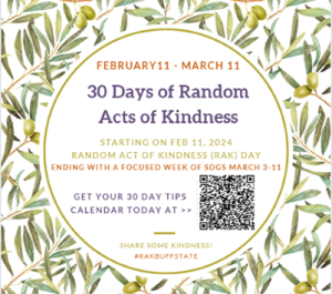 Flyer for 30 Days of Random Acts of Kindness