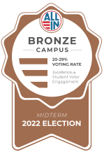 Bronze Campus All In Seal for the Midterm 2022 Election